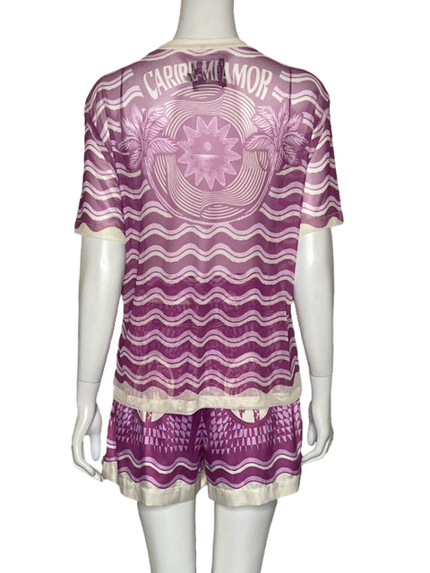 Set Mayorga Blusa + Short Fucsia  - Talla M