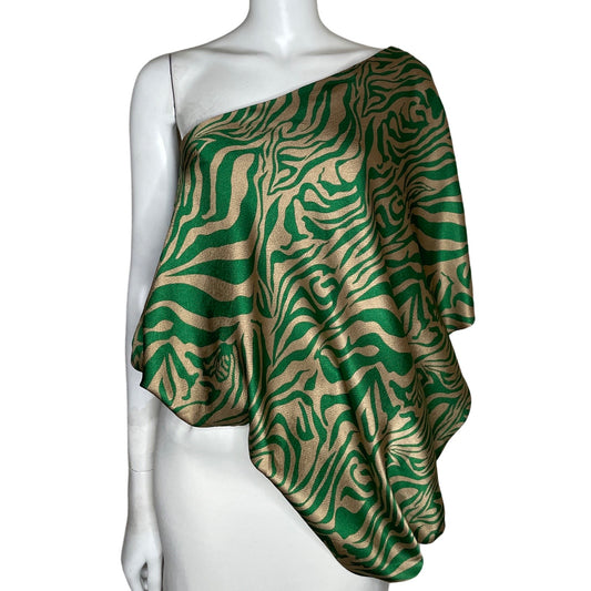 Blusa Tyche One Shoulder Verde-Talla L