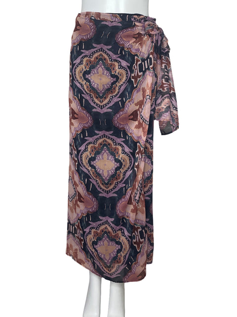 Falda Padova Cruzado Estampado Negro-Talla M