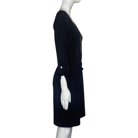 Blusa Michael Kors Cuello Cadena Negro-Talla M