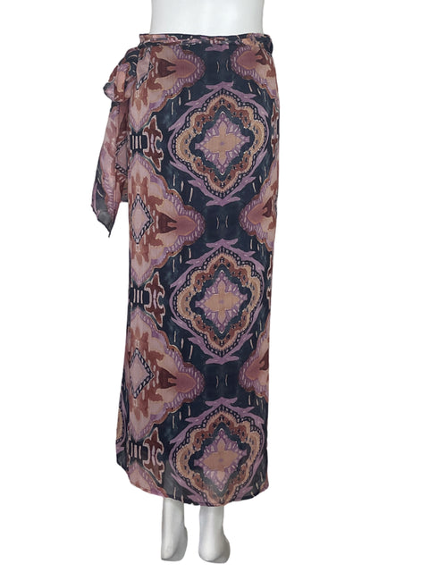 Falda Padova Cruzado Estampado Negro-Talla M