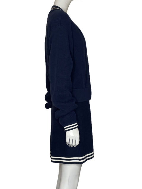 Set Alo Vestido + Chaqueta De Punto Azul  - Talla M