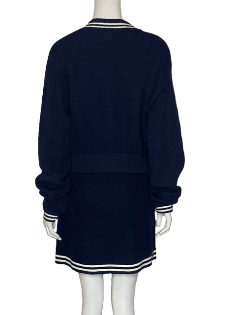 Set Alo Vestido + Chaqueta De Punto Azul  - Talla M