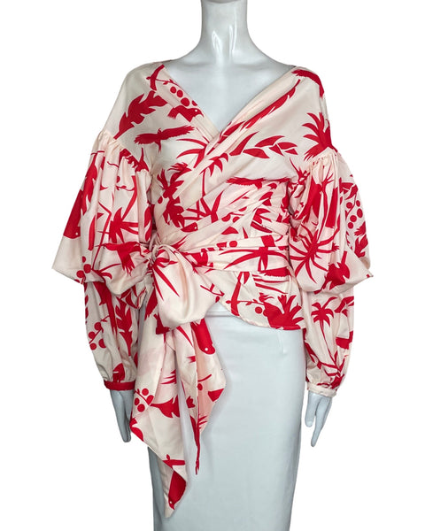 Blusa Creta Estampado Rojo-Talla 4