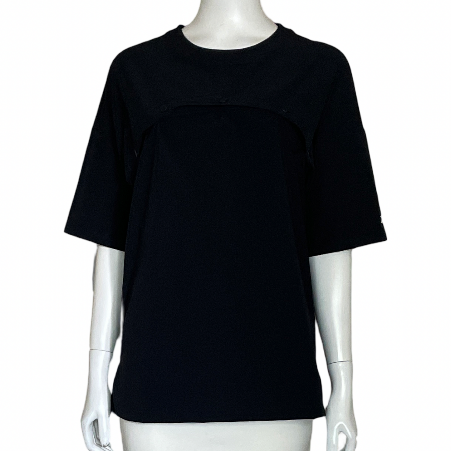 Camiseta Reebok Oversize Broches Negro-Talla XS