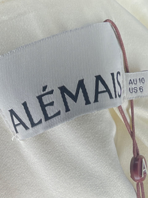 Top Alémais Lentejuelas Estampado Beige-Talla 6
