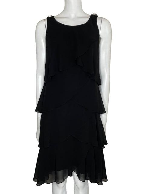 Vestido SLNY Vuelos Mini Negro-Talla 6