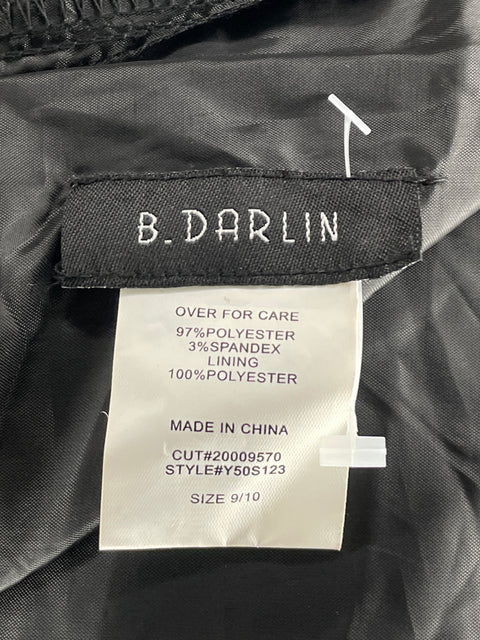 Vestido B. Darlin Maxi Satinado Negro-Talla 9/10