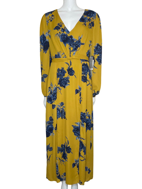 Vestido Chelsea 28 Maxi Floral Amarillo-Talla M