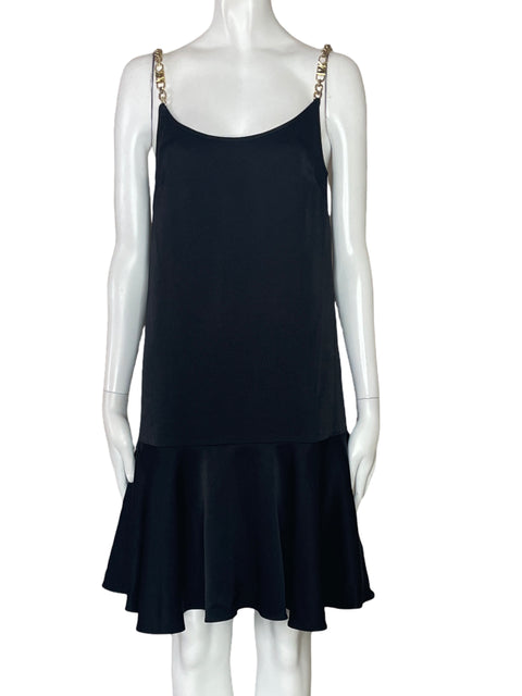 Vestido Michael Kors Tiras Cadena Negro-Talla XXS