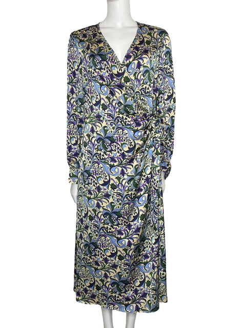 Vestido Tesoro TPS Crossbody Satinado Print Beige-Talla L