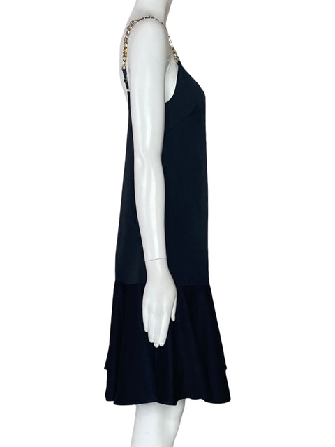 Vestido Michael Kors Tiras Cadena Negro-Talla XXS