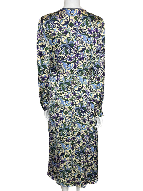 Vestido Tesoro TPS Crossbody Satinado Print Beige-Talla L