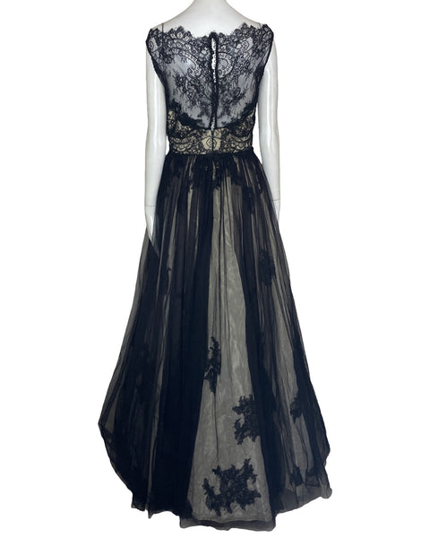 Vestido Miquel Suay Encaje Negro-Talla 46