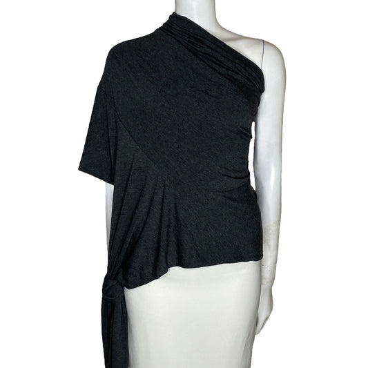 Top Maria Elena Villamil Asimétrico Gris-Talla U