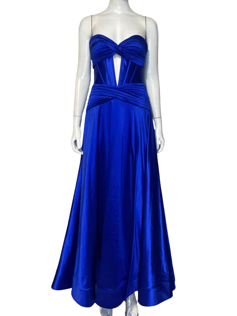 Vestido Sherri Hill Corset Azul - Talla 2