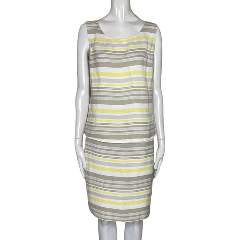 Set Appraisal Rayas Falda Amarillo-Talla M