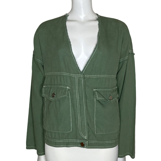 Chaqueta Zara Trafaluc Verde-Talla XS