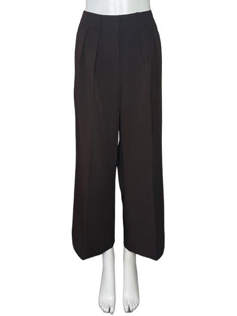 Pantalón Tintoretto Pinzas Recto Marron-Talla 38