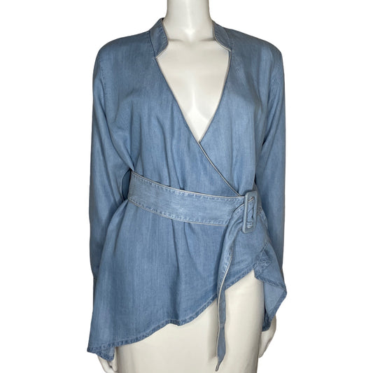 Blusa Pinkfilosofy Asimétrica Azul-Talla M