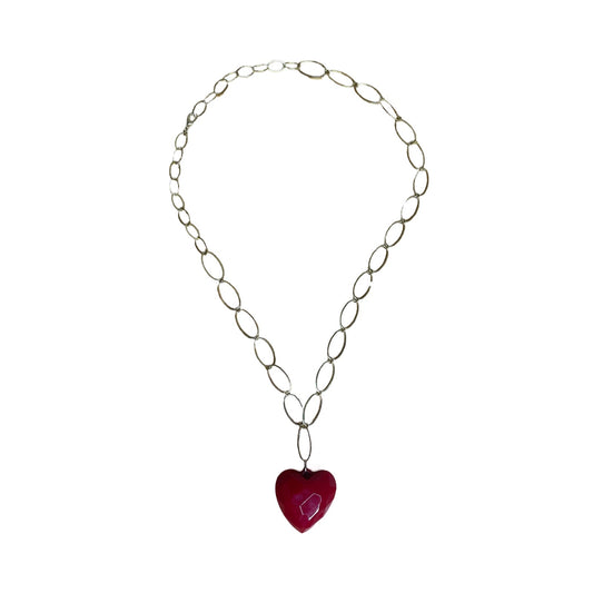 Collar Tesoro TPS Corazon Dorado Rojo-Talla U