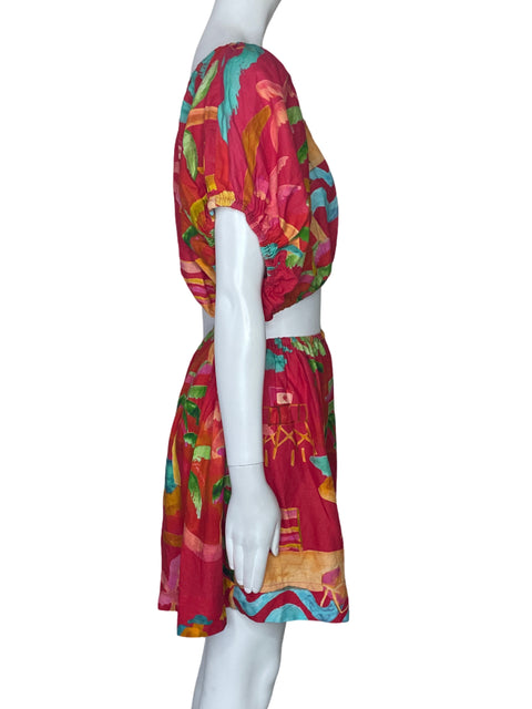 Vestido FarmRios Nudo One Shlouder Rojo-Talla M