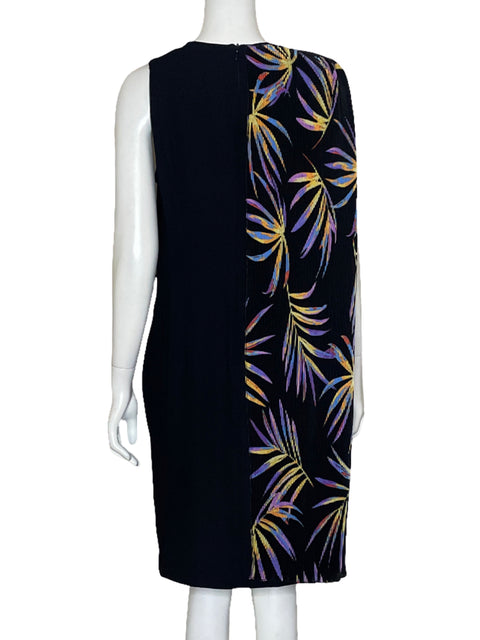 Vestido Trucco Sin mangas Hojas Negro - Talla M