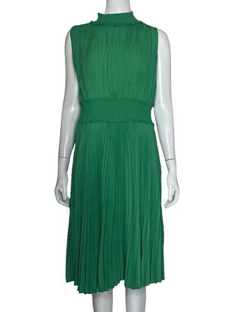 Vestido Nanette Lepore Plisado Verde - Talla 10
