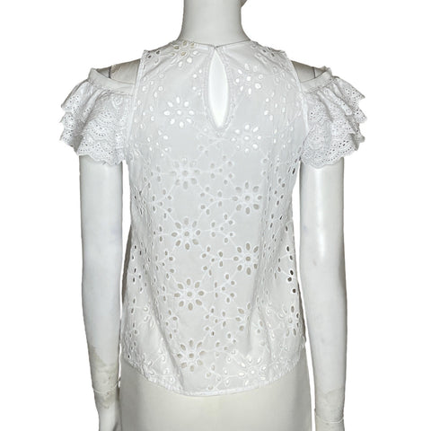 Blusa Especia Encaje Blanco-Talla 10