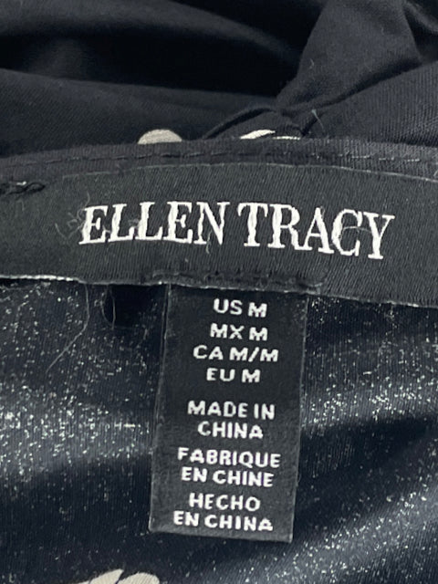 Vestido Ellen Tracy Flores Encaje Negro-Talla M