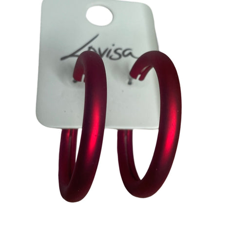 Aretes Lovisa Redondos Rojo-Talla U