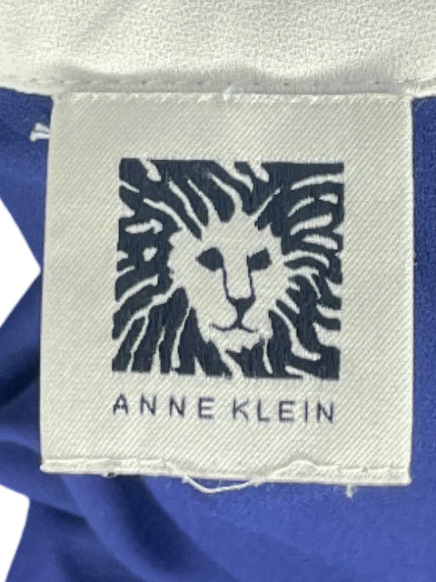 Vestido Anne Klein Cinturon Fluido Azul-Talla M