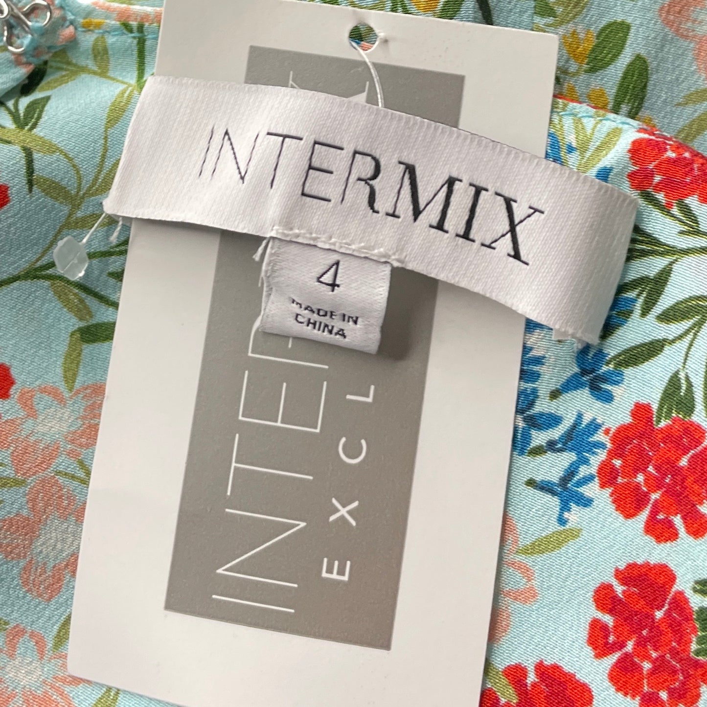 Vestido Intermix Floral Cut Off Verde-Talla 4