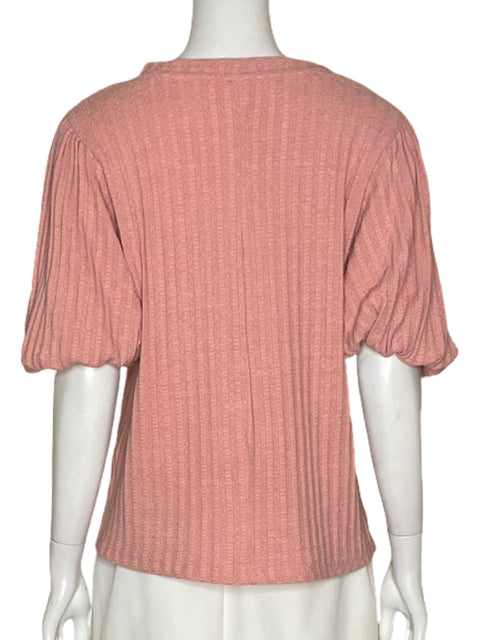 Blusa AnnieWear Mangas Puff Rosado - Talla M