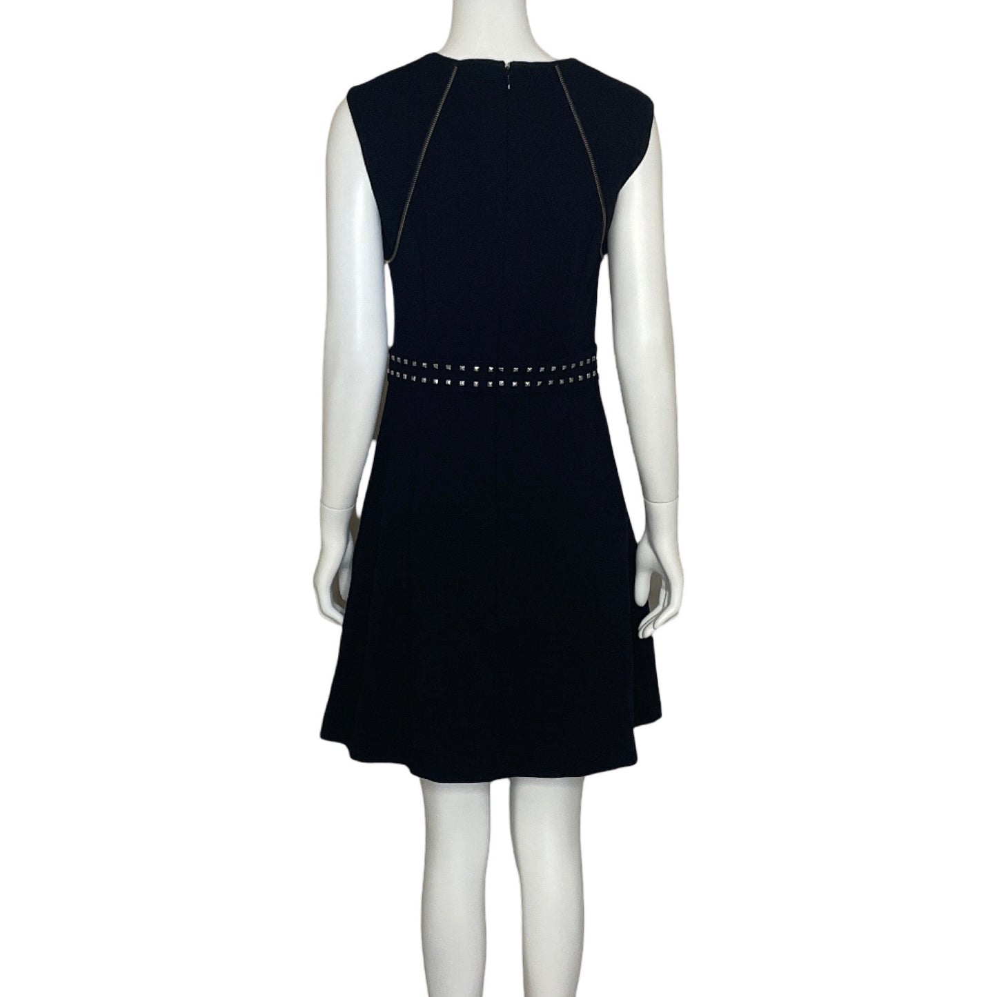 Vestido Michael Kors Recto Cremalleras
 Negro-Talla 6