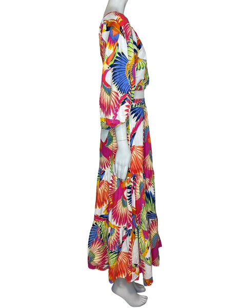 Vestido Farm Rio Estampado Tucan Naranjado-Talla P