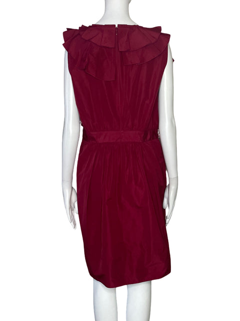 Vestido Red Valentino Vuelo Midi Rojo-Talla 10