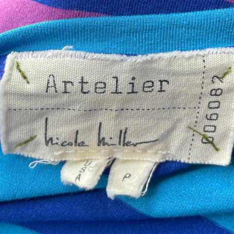 Vestido Artelier Nicole Miller rayas Azul-Talla P