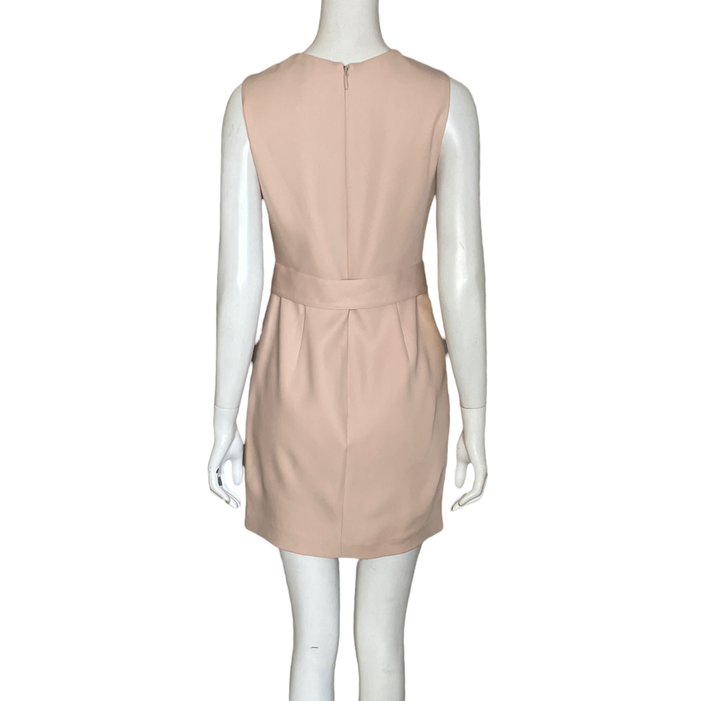 Vestido BCBG Maxazria Cinturón Sin Mangas Beige
-Talla 02