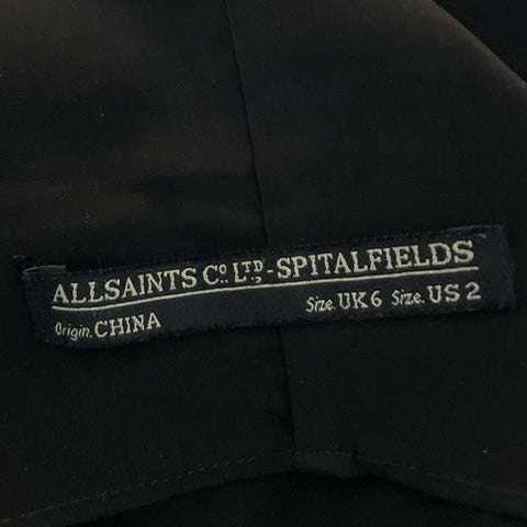 Vestido All Saints Spitalfields Cut Off Negro-Talla 2