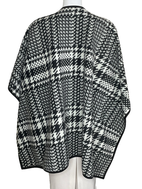 Poncho Nicole Miller Abierto Asimétrico Negro-Talla U