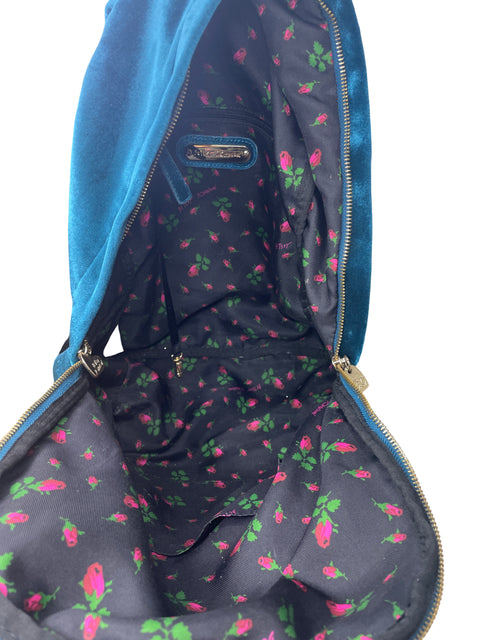 Bolso Betsey Johnson Stikers Cremallera Azul-Talla M