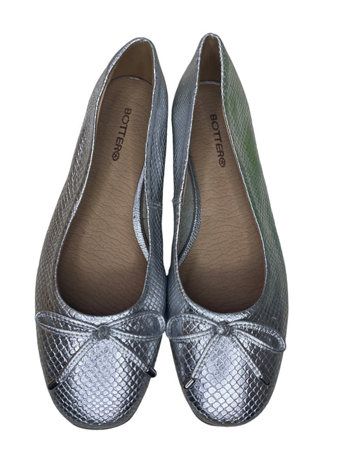 Calzado Bottero Flat Metalizado Plateado-Talla 6