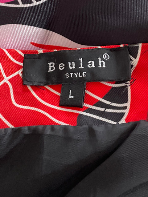 Falda Beulah Maxi Pinzas Floral Negro-Talla L