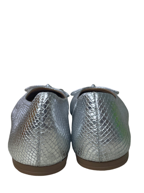 Calzado Bottero Flat Metalizado Plateado-Talla 6