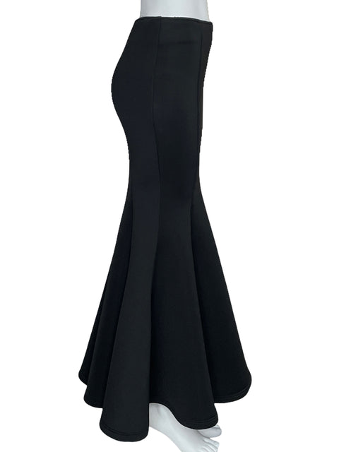 Falda Gracia Corte de Sirena Negro-Talla M