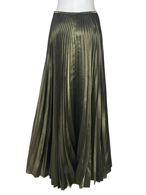 Falda Lafayette Plizado Metalizado Dorado-Talla M