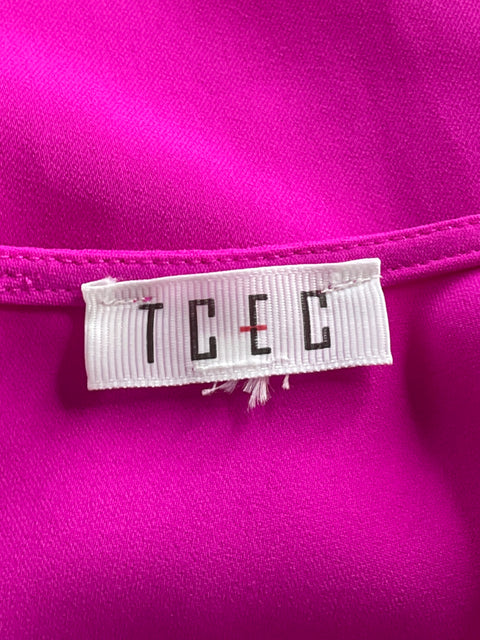 Vestido TCEC Fluido Plisado Rosado-Talla L