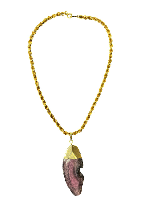 Set Tesoro Tps Piedra Trenzado Dorado-Talla U