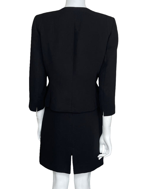 Set Tahari Botones Asimétricos Negro-Talla 8